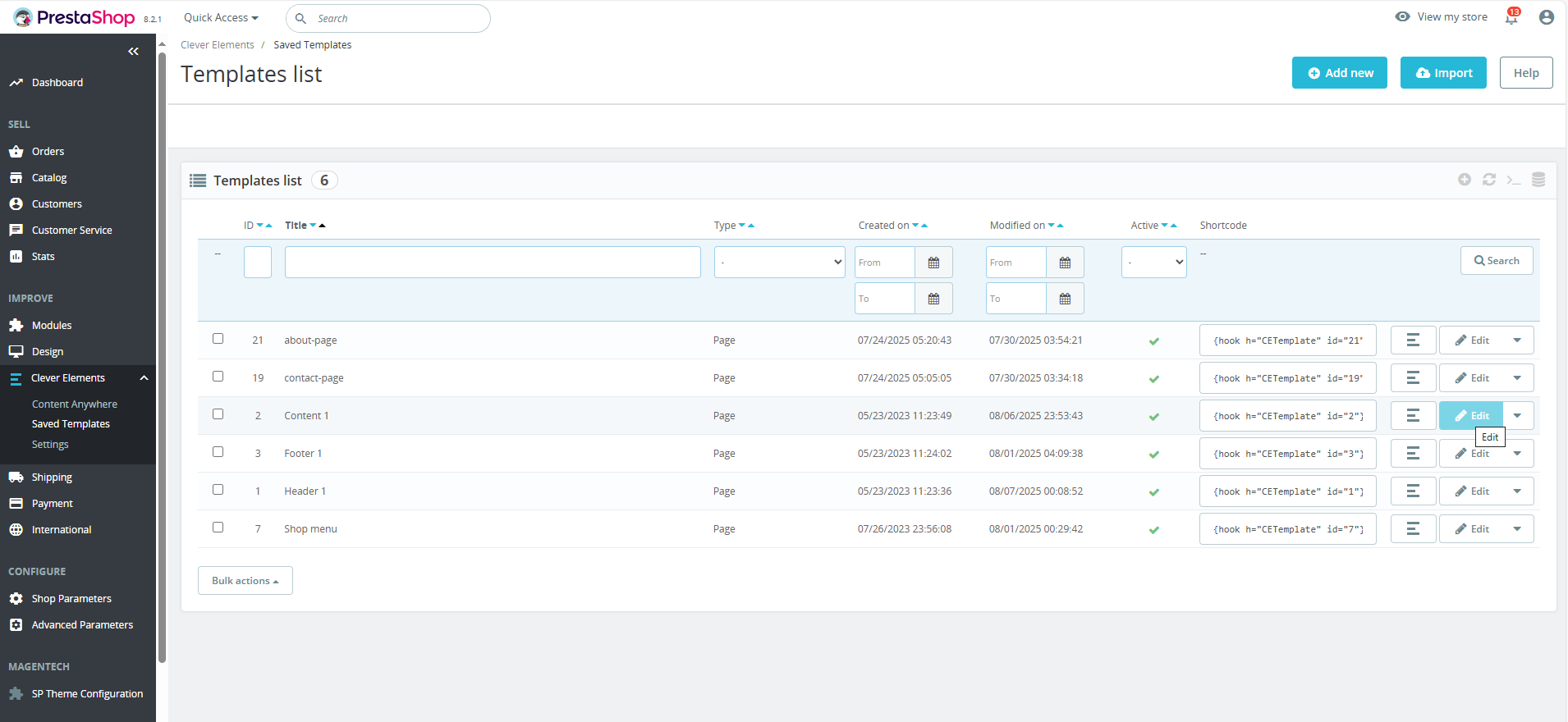 Entry Prestashop Theme
