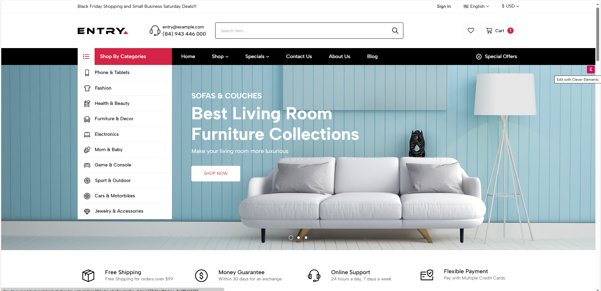 Entry Prestashop Theme