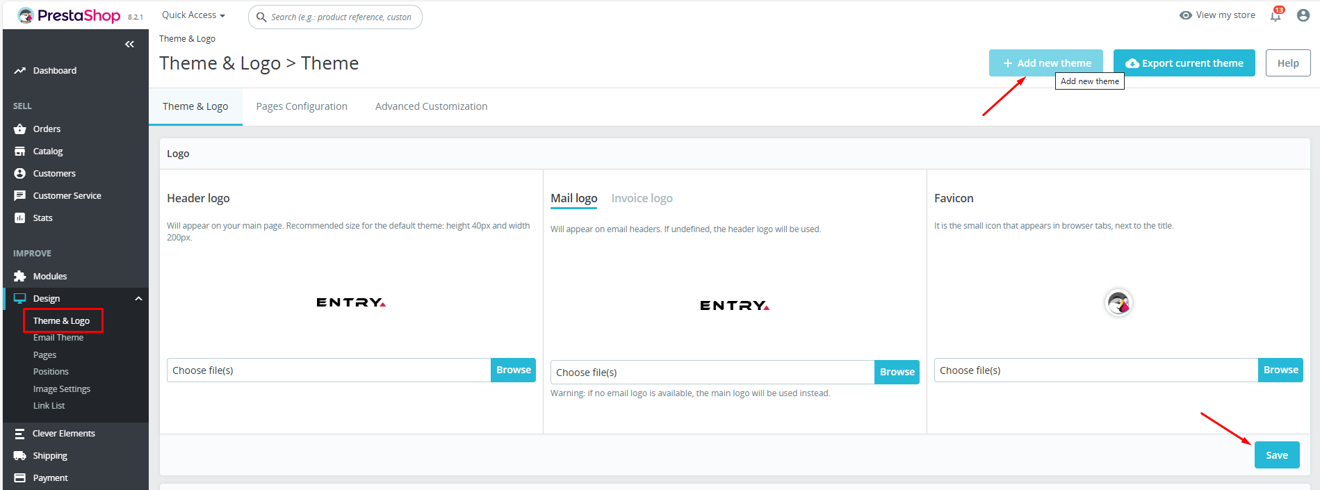 Entry Prestashop Theme
